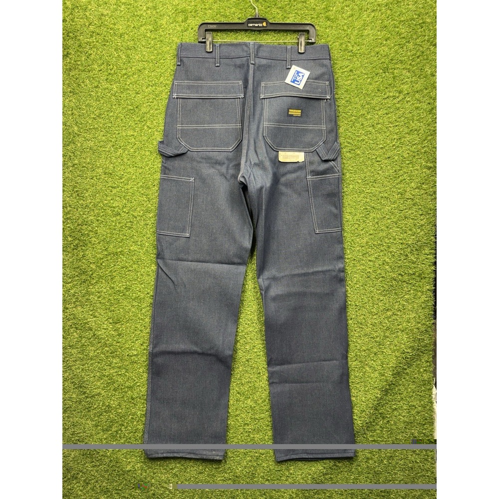Vintage Sears Toughskins Jeans Mens 38x36 Blue Carpenter USA Union Made New Tags